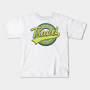 travel adventure awaits vintage logo Kids T-Shirt